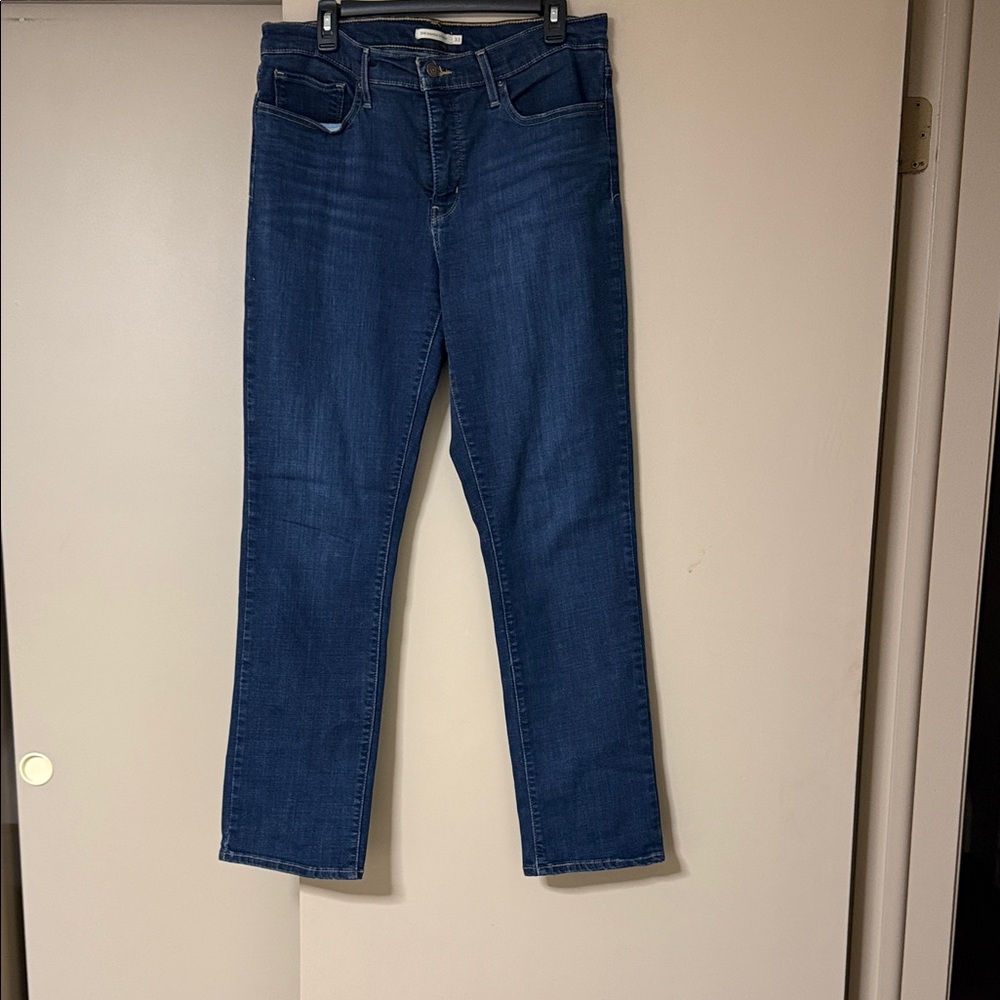 Signature by Levi Strauss Women's Straight Leg Jeans - Dark Blue